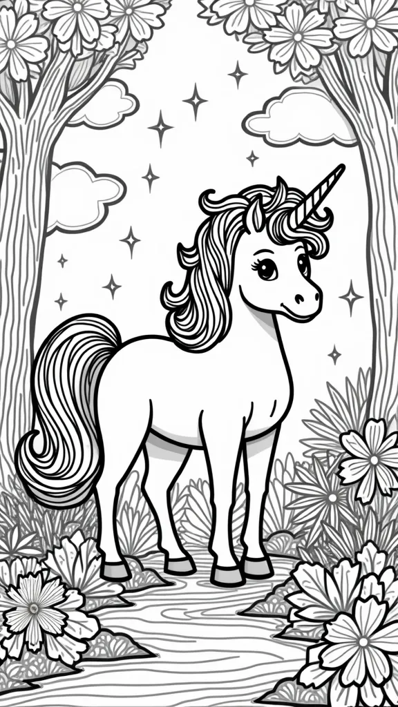 printable free printable unicorn coloring pages